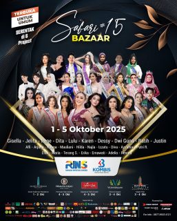 Bersiaplah untuk meriahkan Safari Bazaar Putaran ke 15 pada tanggal 1 - 5 Oktober 2025🌟
Nikmati keseruan bazaar terbesar dengan berbagai event menarik, produk, hiburan, dan penampilan spesial dari para guest star berbakat.
📍 Serentak di 6 projek:
🏢 Permata Hijau Suites
🏢 Sahid Sudirman Residence
🏢 Signature Park Grande
🏢 Victoria Square
🏢 Maple Park
🎊 Terbuka untuk UMUM & GRATIS!
Ajak keluarga, sahabat, dan komunitasmu, jangan sampai ketinggalan vibes seru dari Safari Bazaar #15 🚀
#SafariBazaar15 #BazaarJakarta #EventJakarta #OpenForPublic #permatahijausuites #nyatadekatnya
