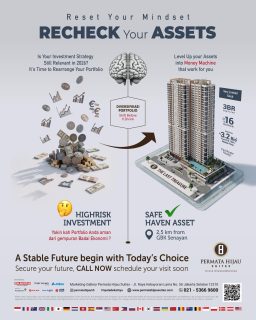 Di era aset digital yang serba cepat,
pernah nggak kamu berhenti sejenak dan bertanya:
apakah asetku benar-benar aman untuk 5–10 tahun ke depan?
Berpikir kritis bukan soal ikut tren,
tapi soal memilih aset yang tetap berdiri saat ekonomi goyah.
Saat risiko tinggi makin tidak terkontrol,
aset nyata di lokasi strategis justru jadi safe haven.
Sekarang waktunya recheck asetmu, reset mindset-mu.
Masa depan stabil selalu dimulai dari keputusan hari ini.
📍 Yuk lihat langsung dan kita berdiskusi di Permata Hijau Suites.
#permatahijausuites #apartmentjakartaselatan