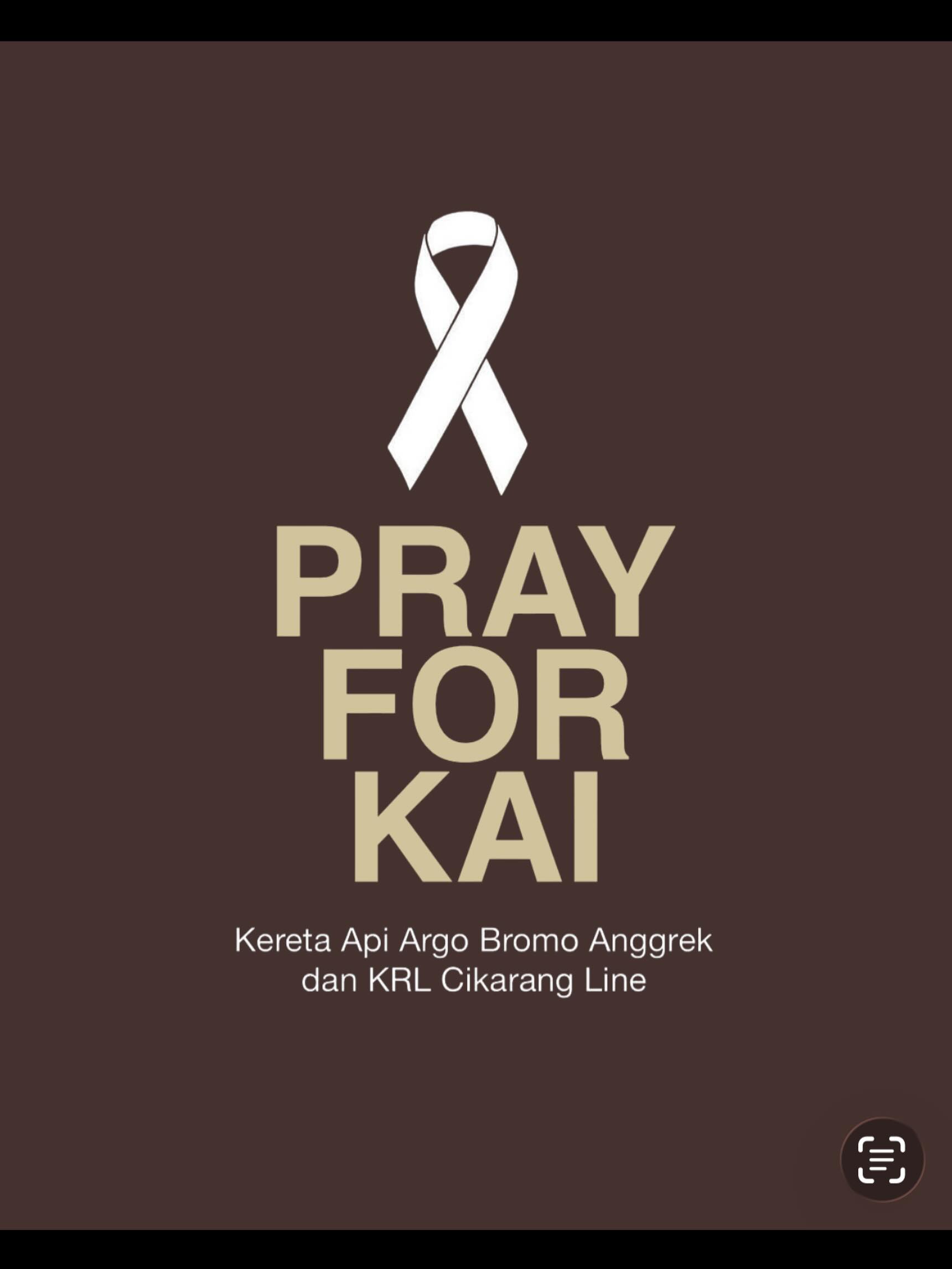 Turut berduka cita atas insiden di Stasiun Bekasi Timur.
Semoga para korban mendapatkan penanganan terbaik, dan keluarga yang terdampak diberi kekuatan serta ketabahan.

#prayforkai