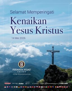 Dengan penuh sukacita, kami keluarga Permata Hijau Suites mengucapkan Selamat Memperingati Hari Kenaikan Yesus Kristus.
Kiranya damai, pengharapan, dan kasih senantiasa menyertai kita semua 🙏🏻
#permatahijausuites #nyatadekatnya #kenaikanyesuskristus