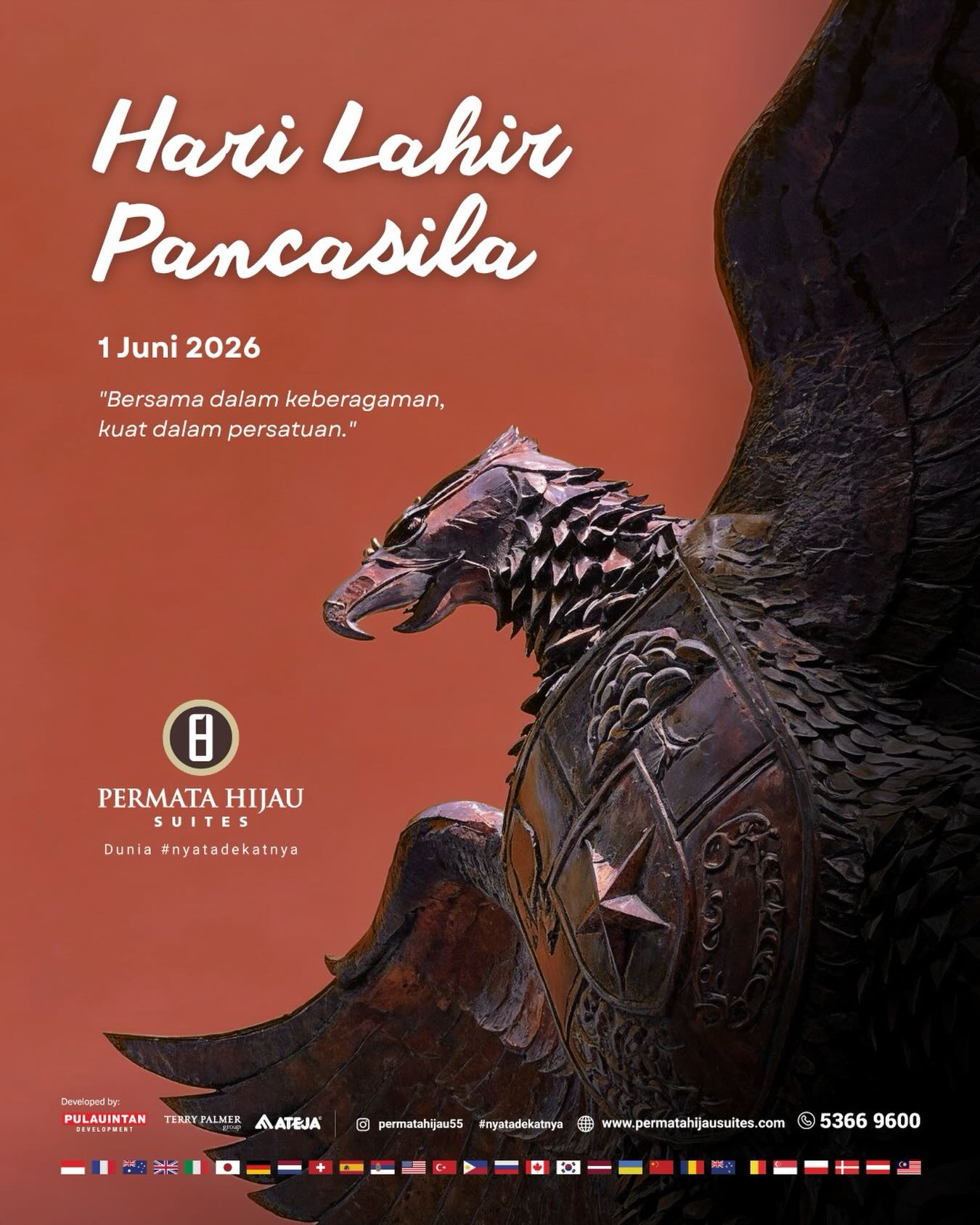 Selamat Memperingati Hari Lahir Pancasila 🇮🇩

Di tengah keberagaman, Pancasila mengajarkan kita untuk tetap bersatu, saling menghargai, dan bertumbuh bersama menuju masa depan yang lebih baik.

#harilahirpancasila #pancasila #permatahijausuites #nyatadekatnya