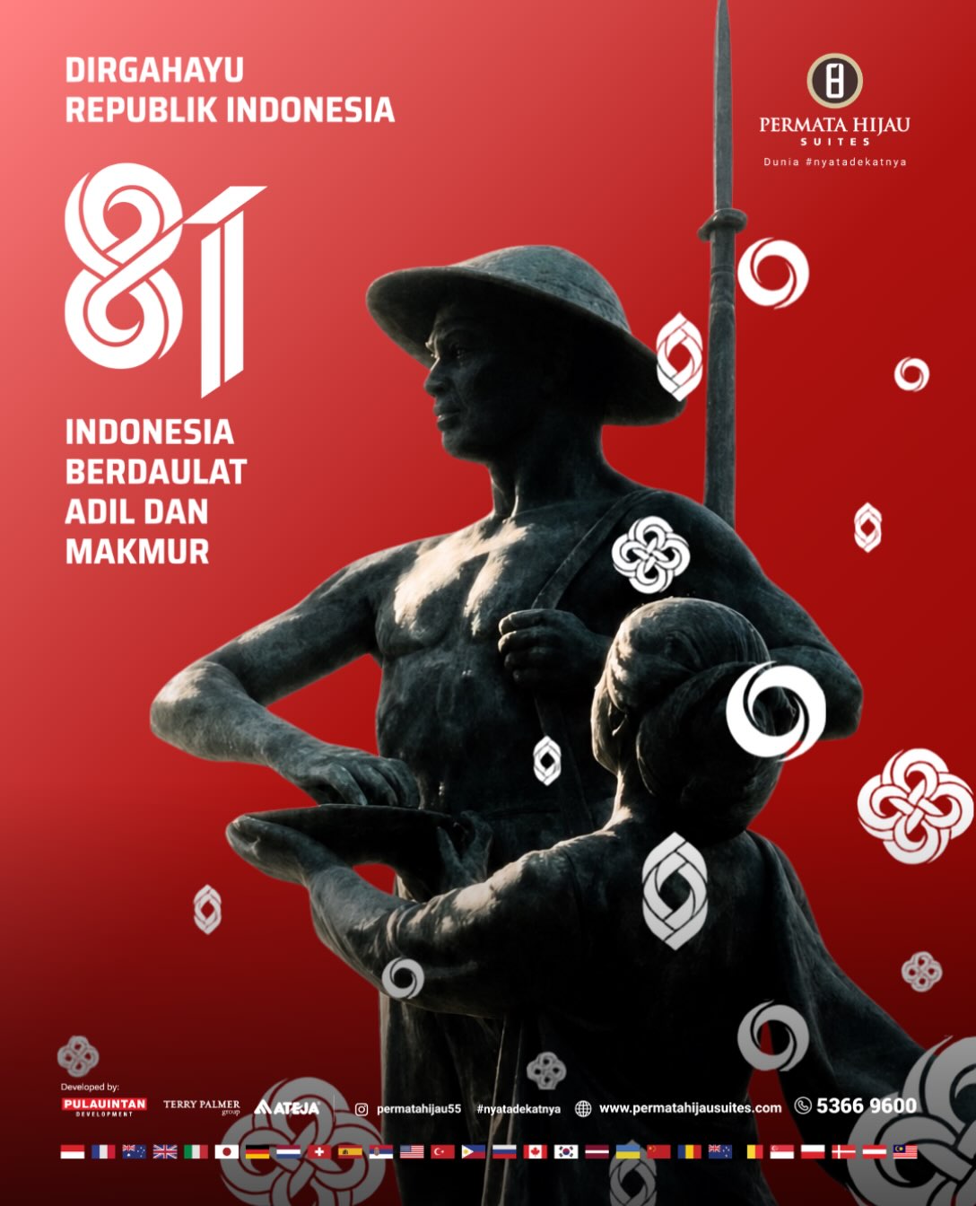 Option 3 — Singkat & Premium
🇮🇩 81 Tahun Merdeka.
Dari perjuangan menjadi kemajuan.
Dari keberagaman menjadi kekuatan.
Dari Indonesia, untuk dunia.
Mari terus menjaga apa yang telah diperjuangkan dan membangun masa depan yang lebih berdaulat, adil, dan makmur.
Dirgahayu Republik Indonesia ke-81.
#17agustus #indonesiamerdeka #permatahijausuites #nyatadekatnya
