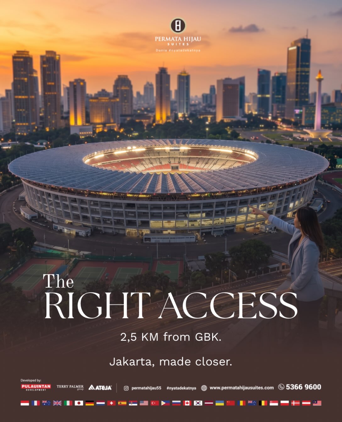 Alamat yang tepat, Jakarta terasa lebih dekat.

Dari rutinitas olahraga hingga menikmati acara pilihan di Senayan, hadir lebih dekat memberi ruang untuk menjalani hari sesuai prioritas Anda.

Hanya 2,5 km dari GBK, Permata Hijau Suites menghadirkan akses yang mendukung ritme hidup Anda.

The Right Access. Jakarta, made closer.

Temukan hunian Anda bersama @permatahijau55.

#PermataHijauSuites #nyatadekatnya #TheRightAccess #HunianJakartaSelatan